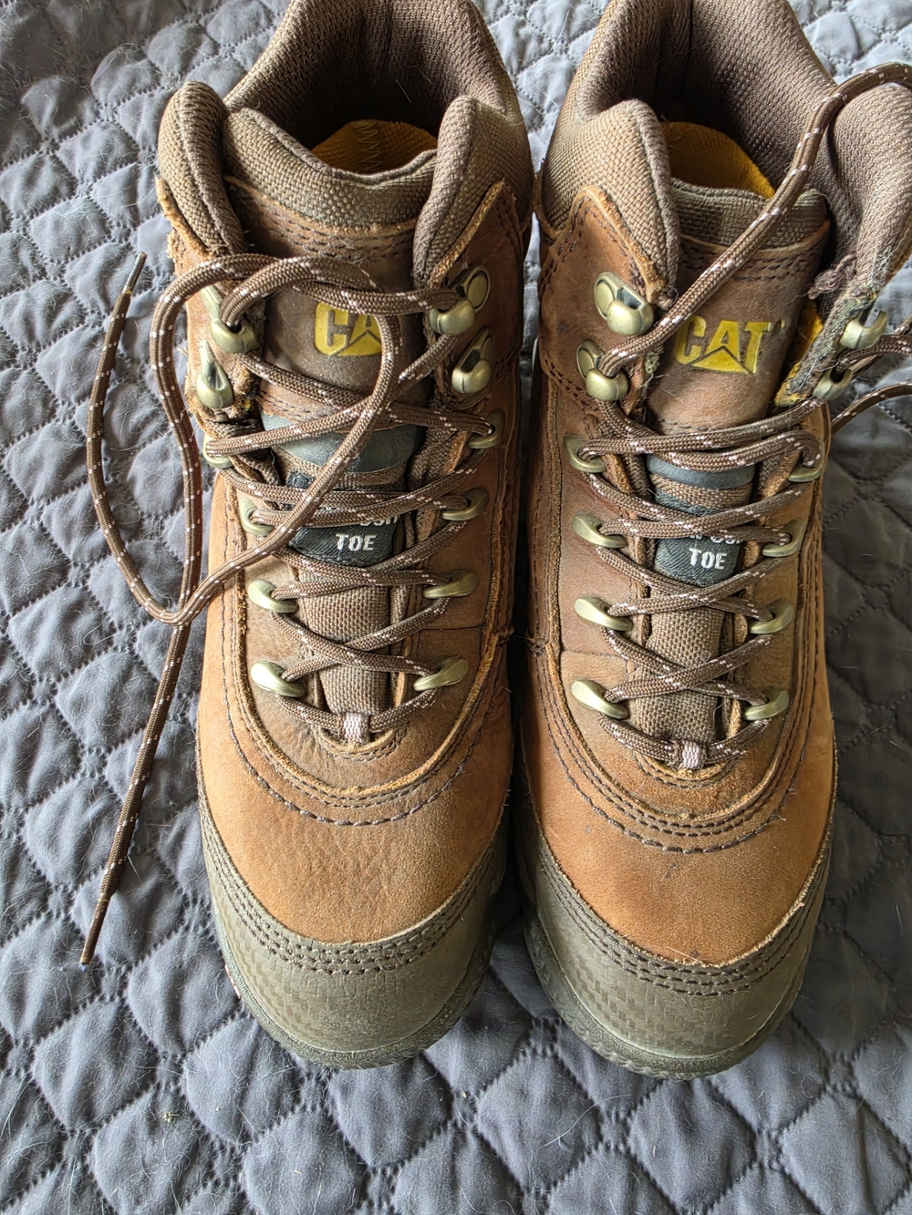 Caterpillar Brown Lace-Up Composite Toe Boots